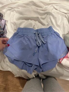 lululemon athletica Periwinkle Drawstring Running Shorts